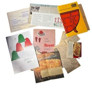 Vintage‎ Recipe Collection Cookbooks Ephemera Newspaper Clippings 1970s Cooking